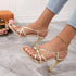 Elegant Stiletto Gladiator Sandals for Women's Summer Parties